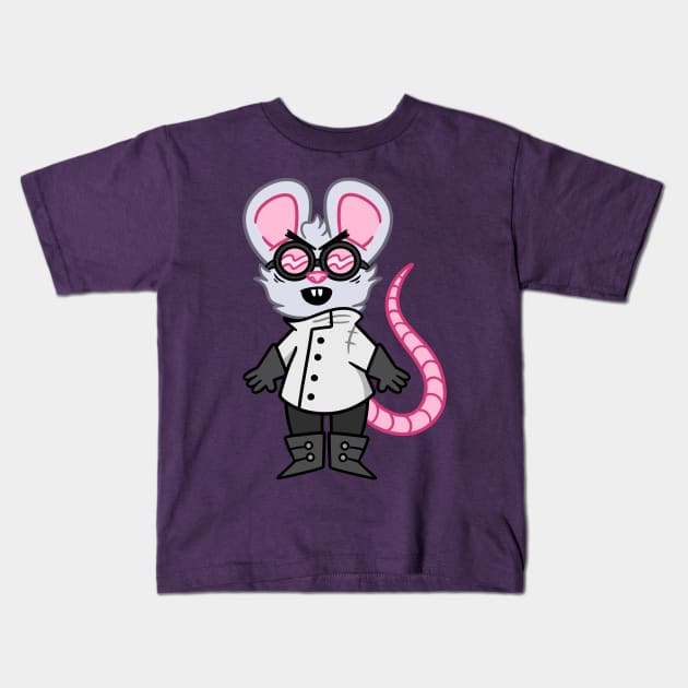 Dr Catnip with goggles Kids T-Shirt by Get A Klu Comics